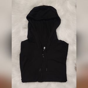 Ideology Deep Black Lightweight Zip Up Hoodie